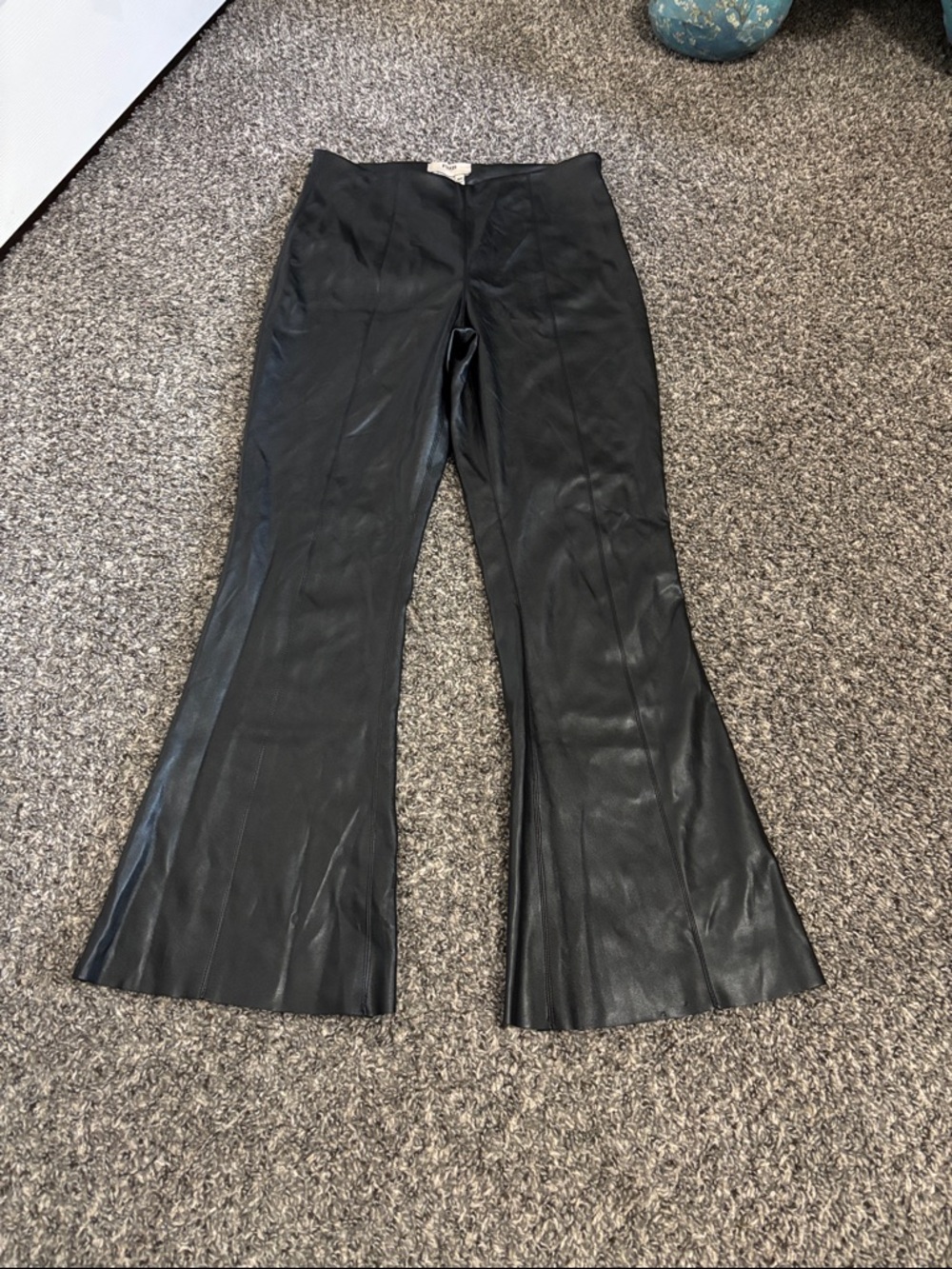 Fuzzi black high waisted faux leather pants Waist 28 approx Jean Paul Gaultier